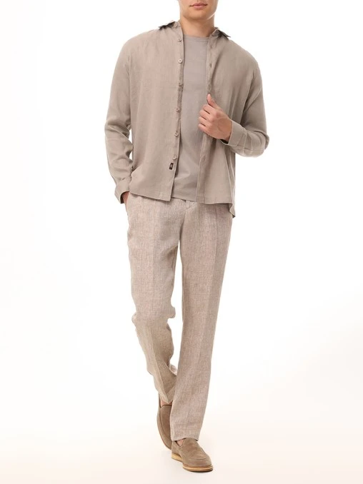 Рубашка Regular Fit льняная CUDGI