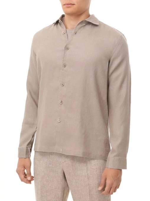 Рубашка Regular Fit льняная CUDGI