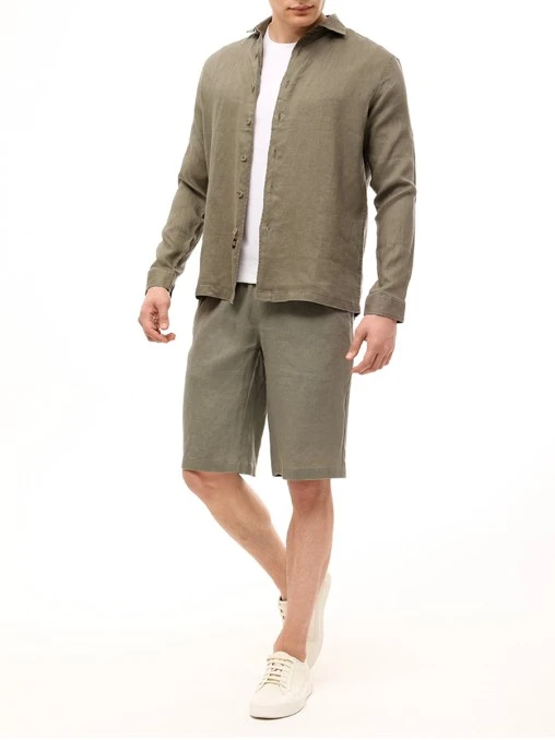 Рубашка Regular Fit льняная CUDGI