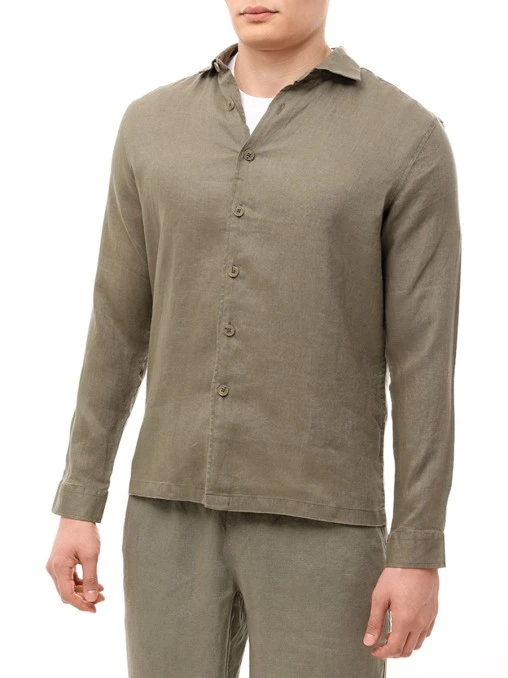 Рубашка Regular Fit льняная CUDGI