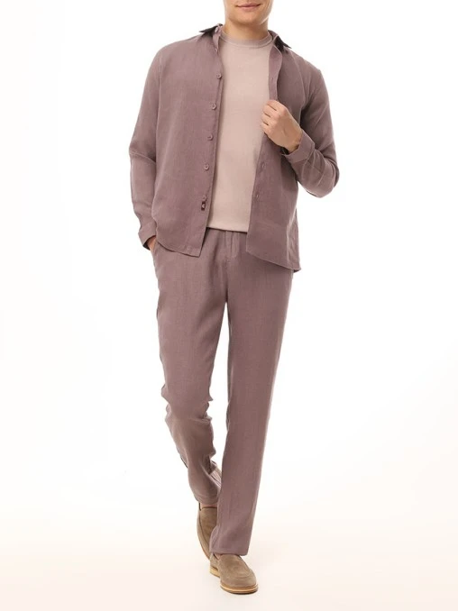 Рубашка Regular Fit льняная CUDGI