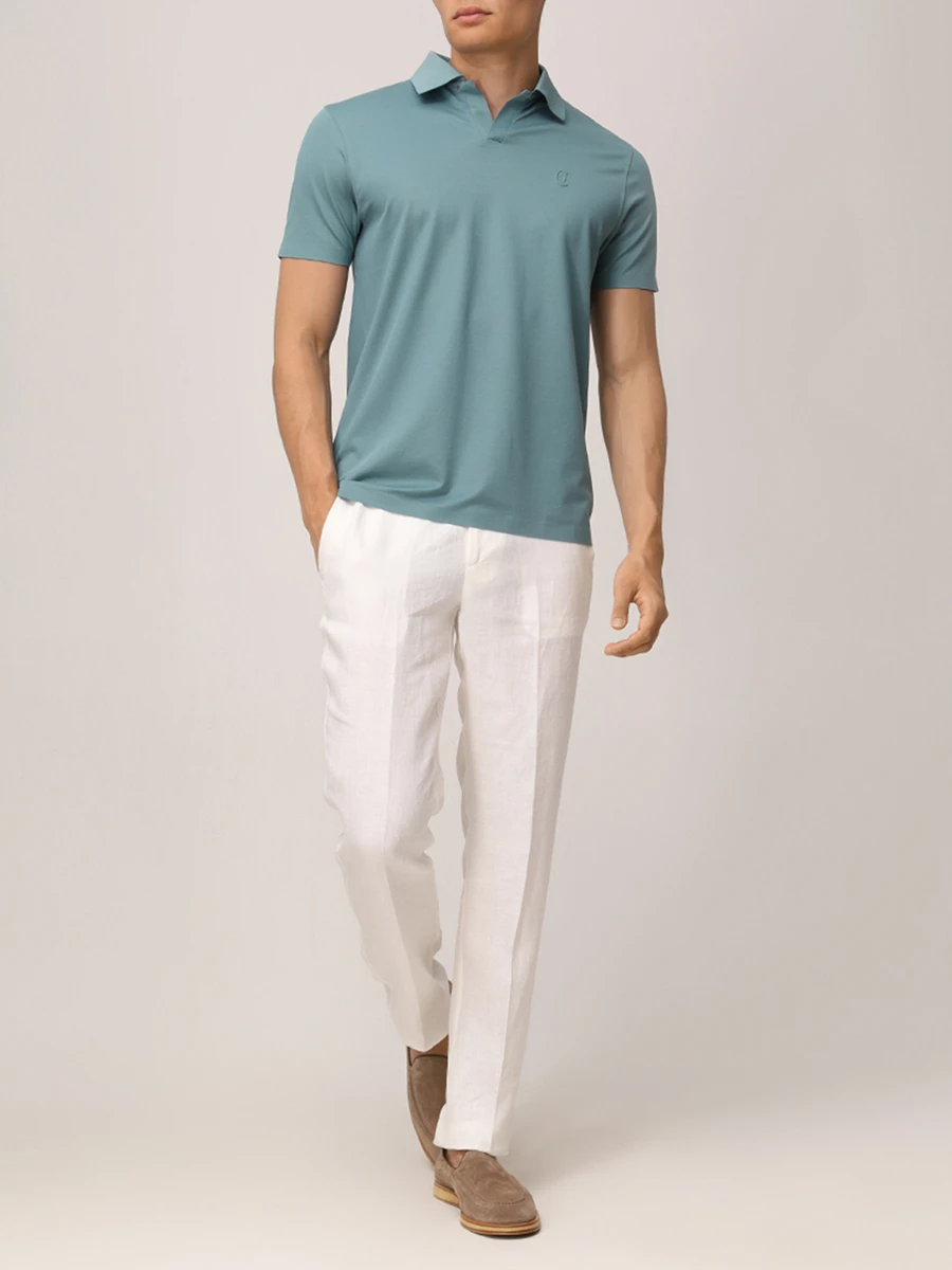 Поло из хлопка и тенселя