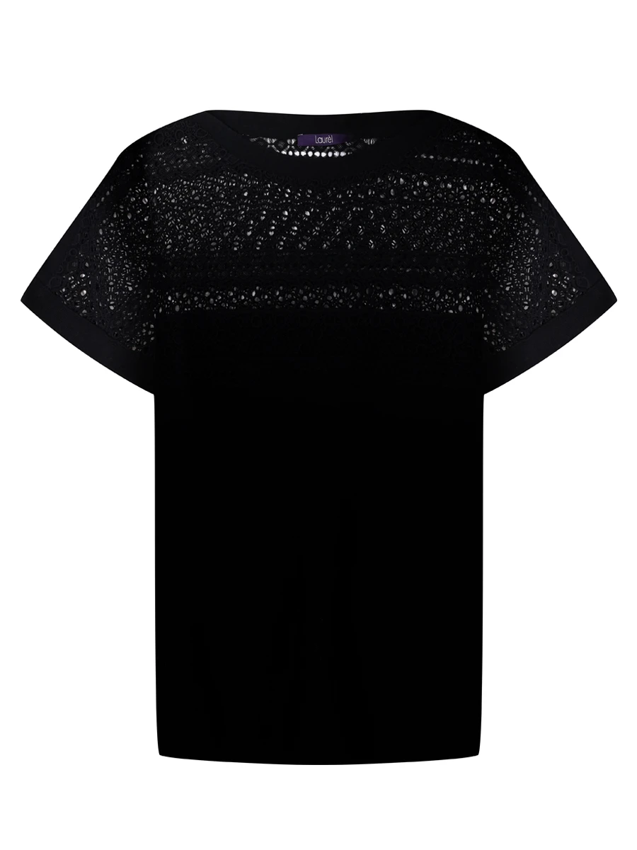 Джемпер шерстяной с кружевом