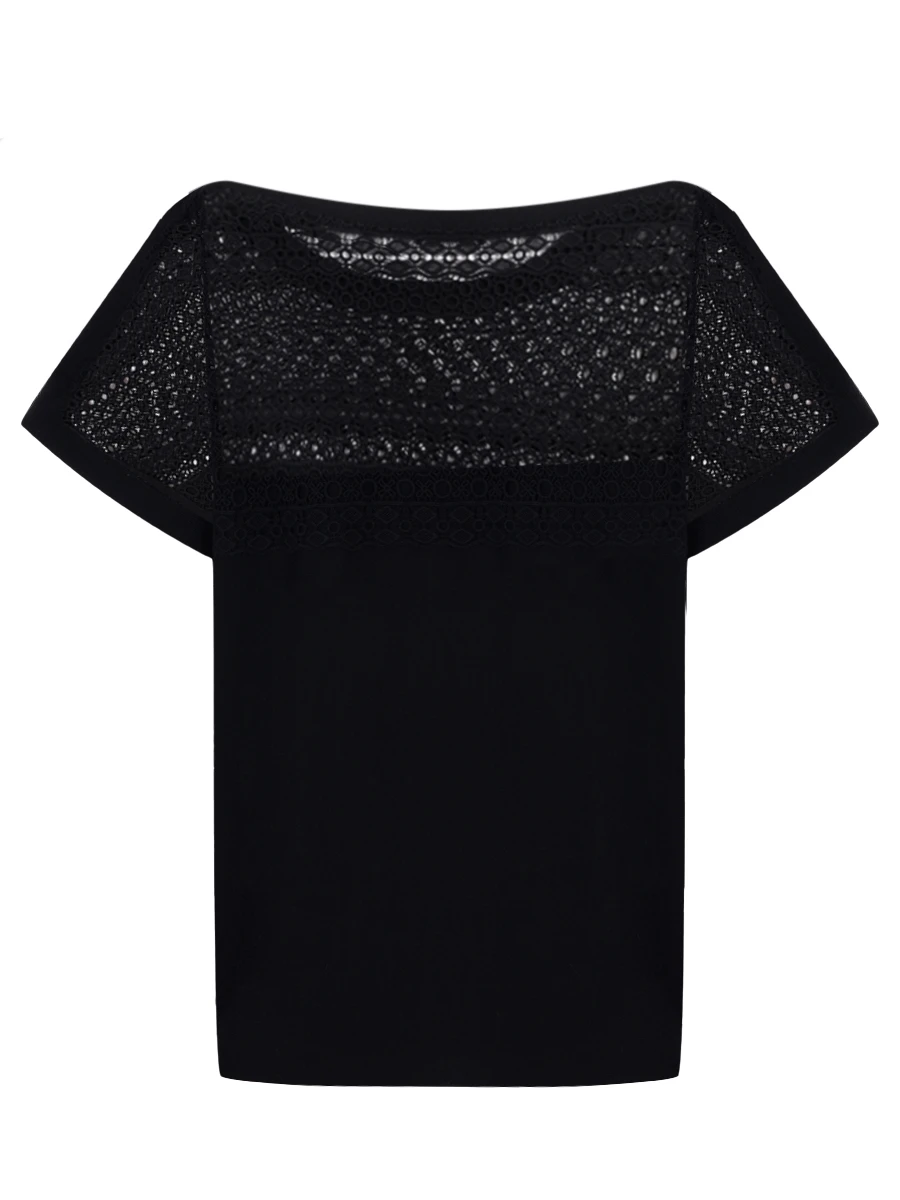 Джемпер шерстяной с кружевом