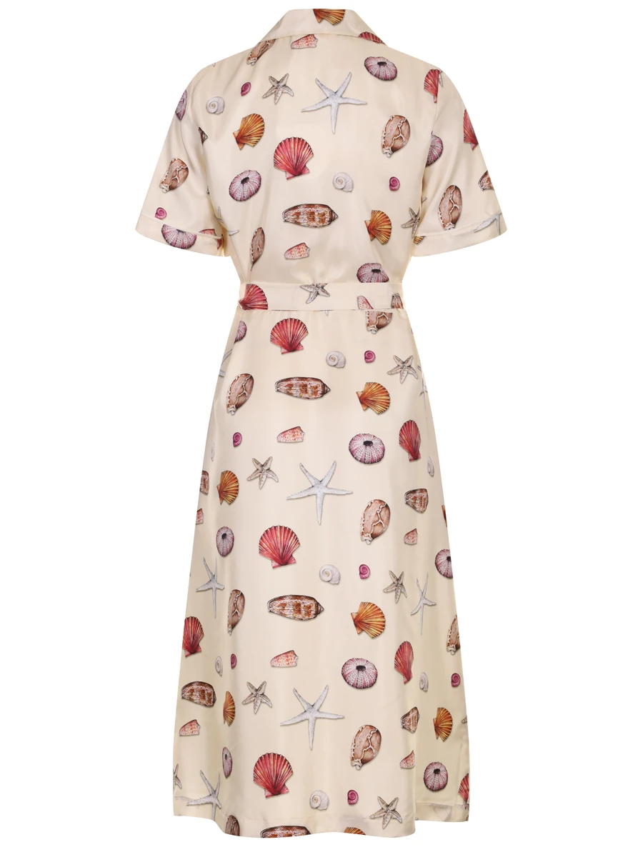 Платье-рубашка шелковое