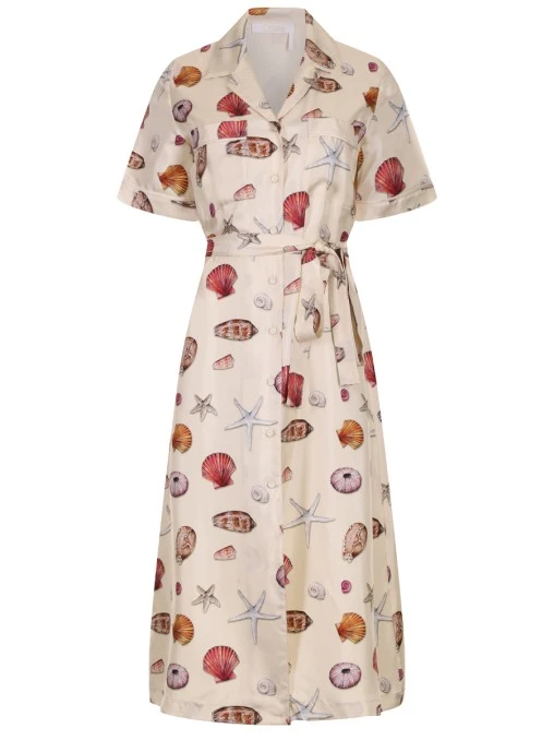 Платье-рубашка шелковое CHLOE