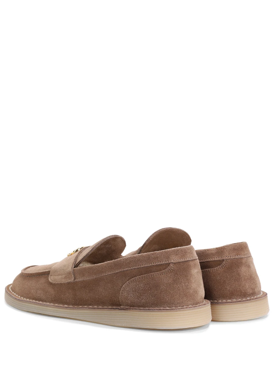 Лоферы замшевые на меху