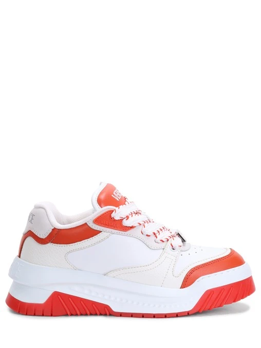 Кроссовки кожаные VERSACE