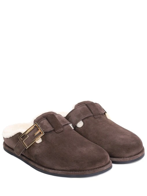 Мюли замшевые FENDI