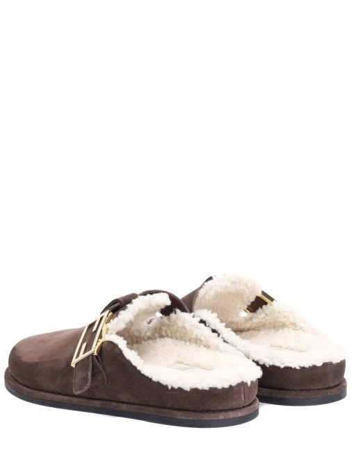 Мюли замшевые FENDI