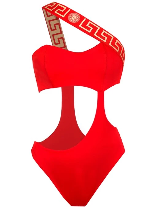 Купальник слитный с узором VERSACE