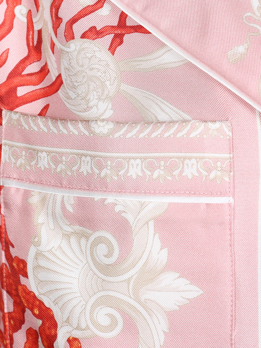 Рубашка шелковая с принтом