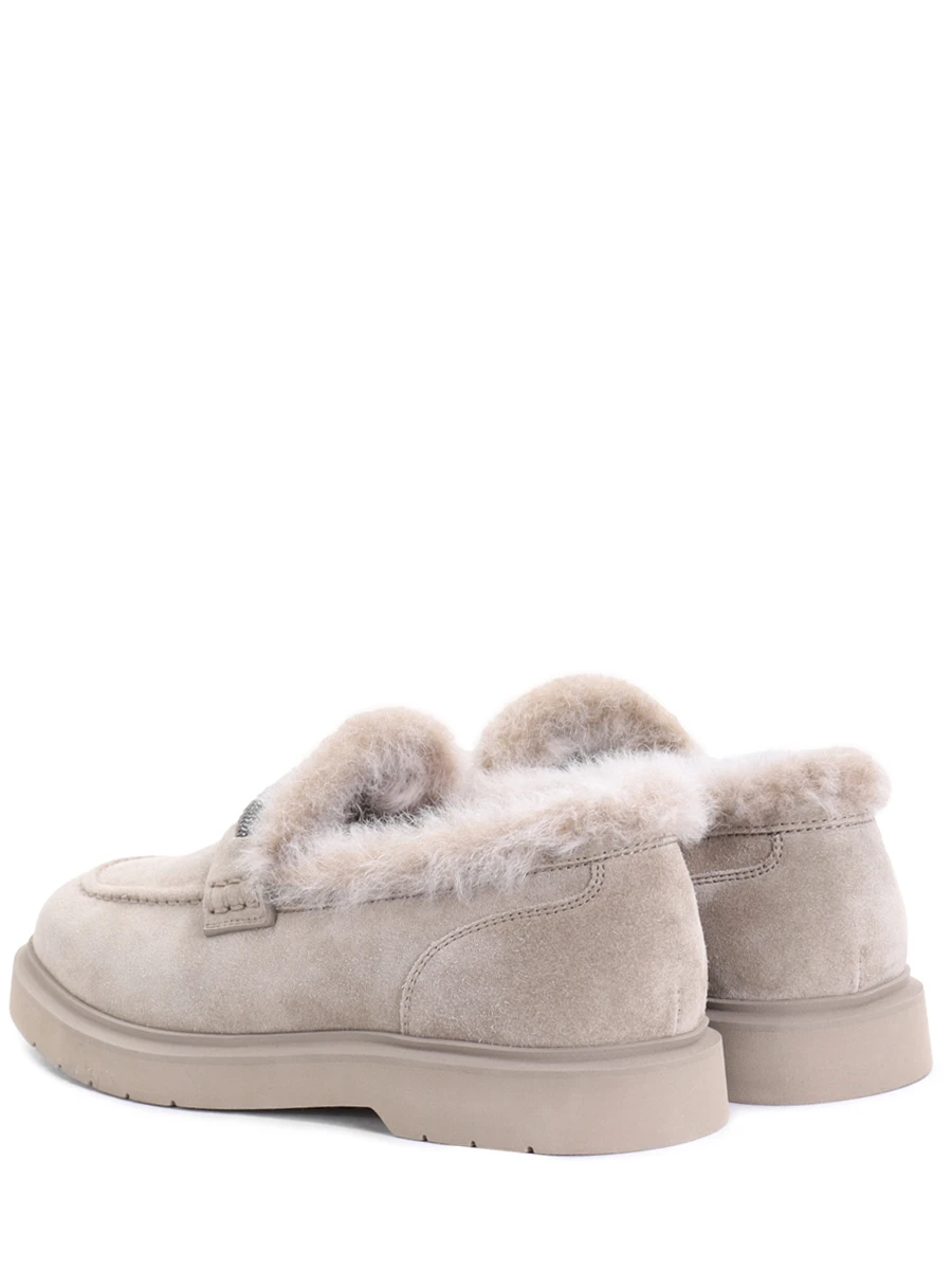 Лоферы замшевые на меху