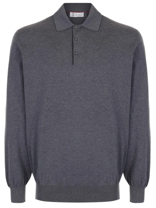 Поло хлопковое BRUNELLO CUCINELLI