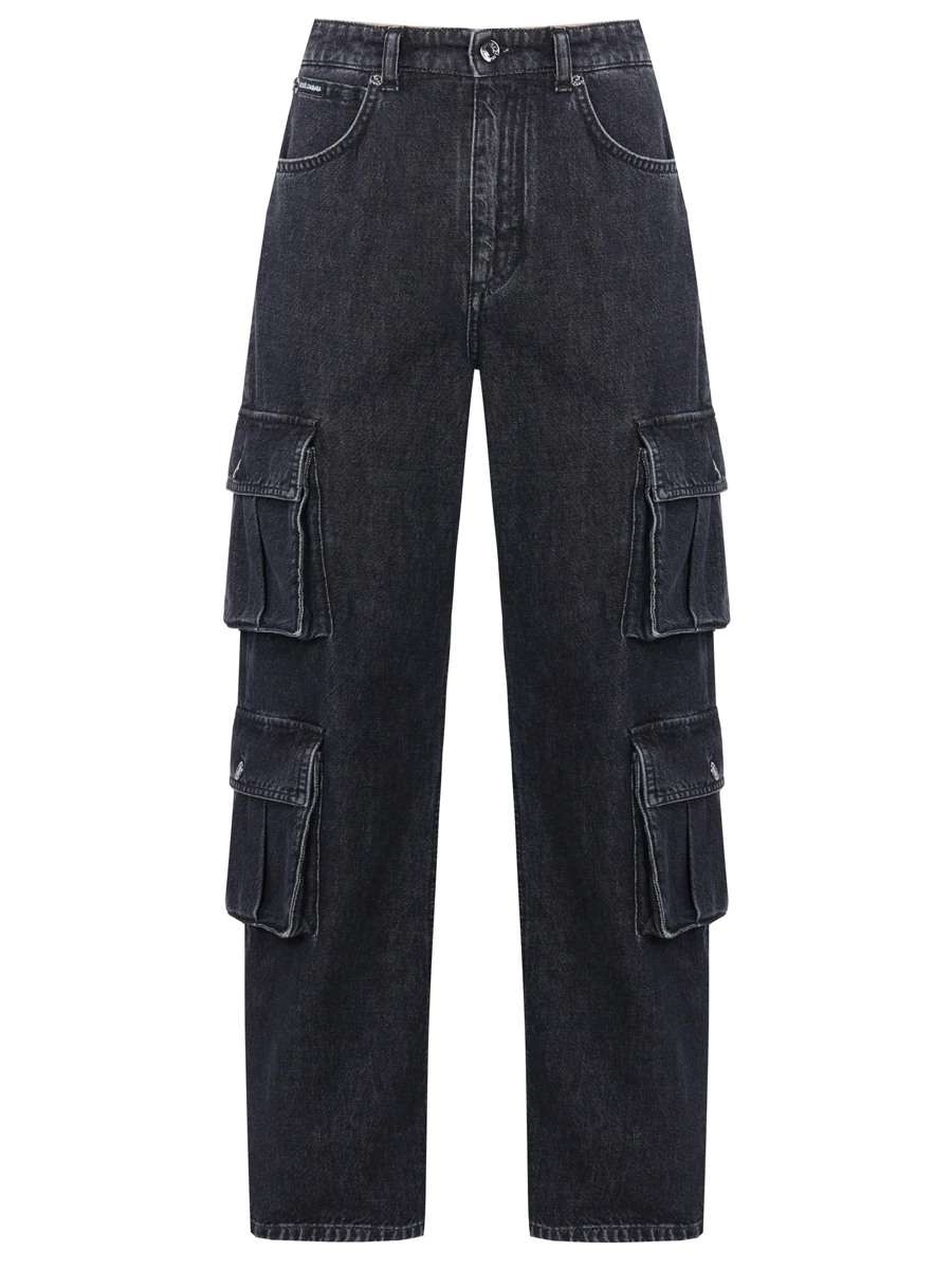 Джинсы-карго хлопковые