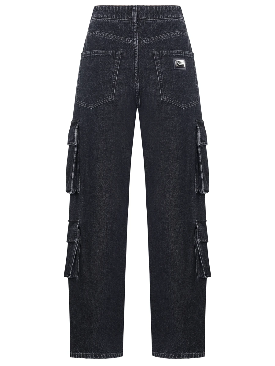 Джинсы-карго хлопковые