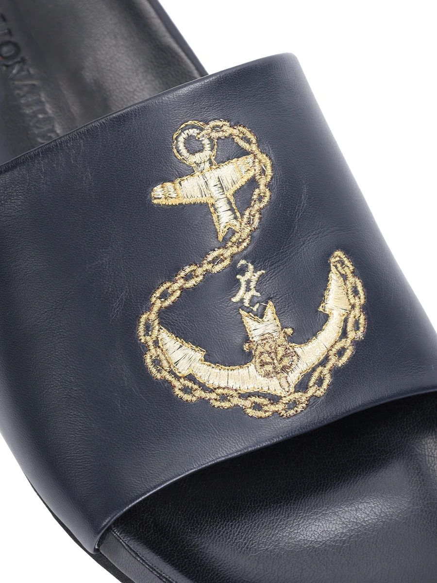 Шлепанцы кожаные