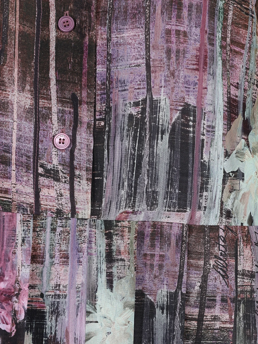 Платье шелковое с принтом