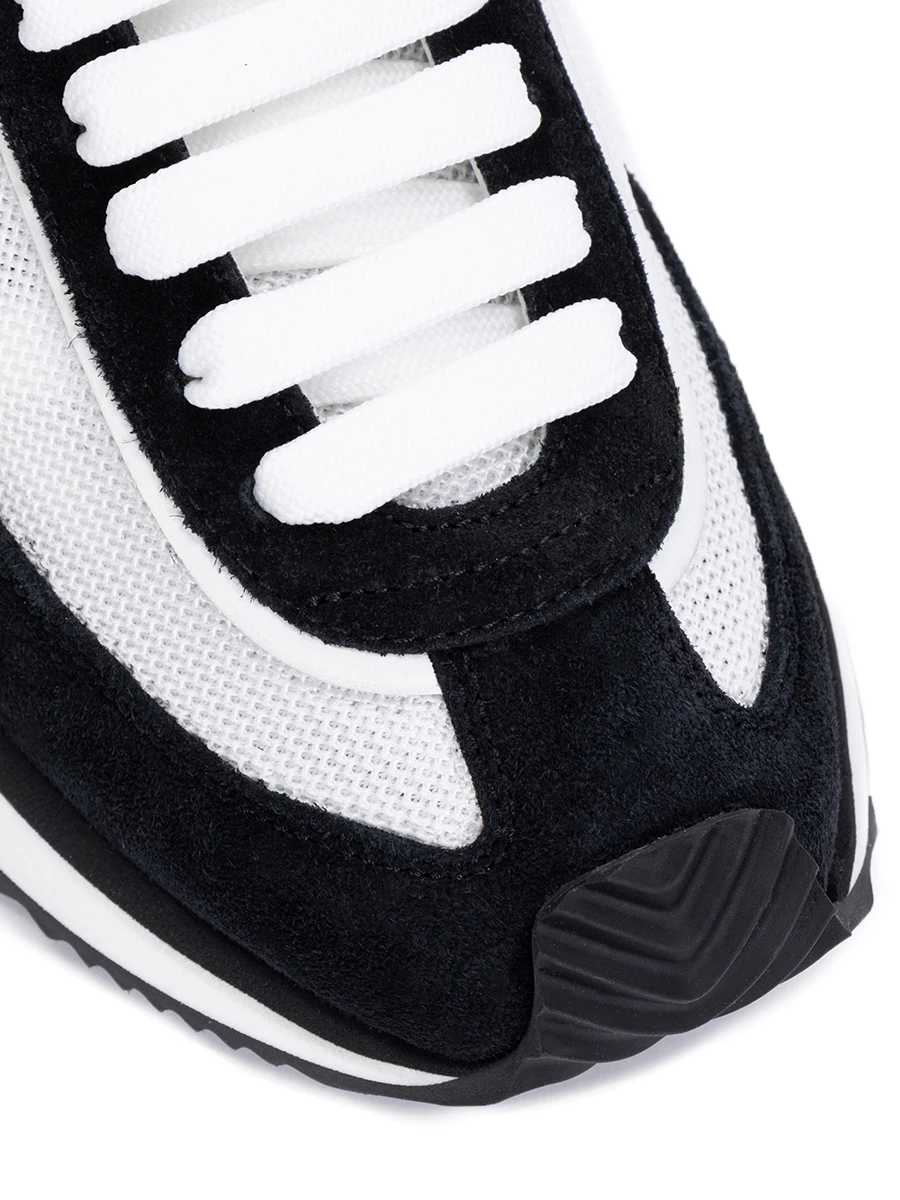 Кроссовки черно-белые,лого DG,текстиль