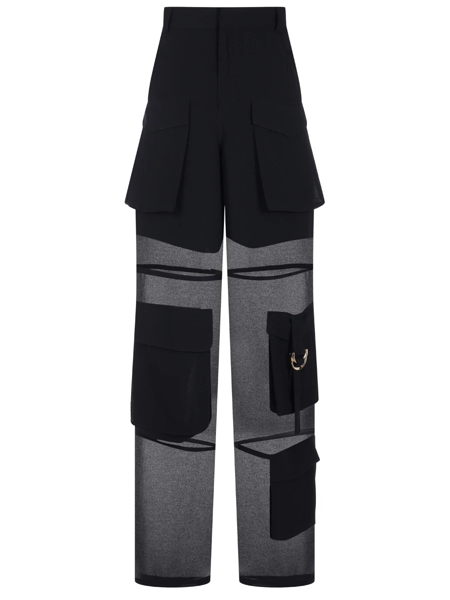 Брюки-карго однотонные