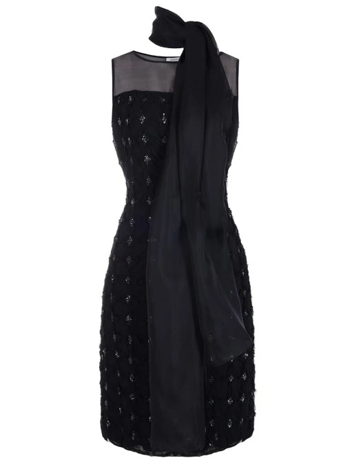 Платье с бисером и пайетками MARINA RINALDI