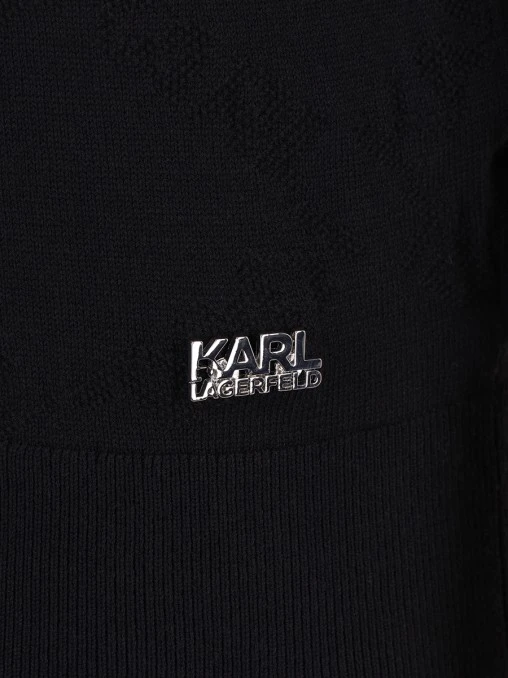 Поло хлопковое KARL LAGERFELD