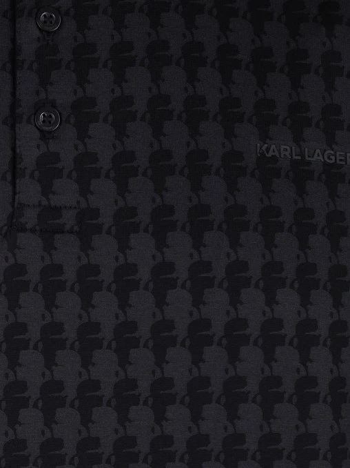 Поло хлопковое KARL LAGERFELD
