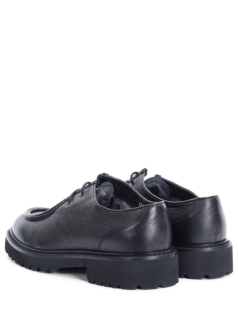 Дерби кожаные на меху