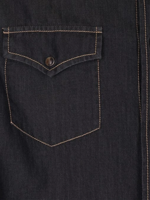 Рубашка Slim Fit джинсовая BRUNELLO CUCINELLI