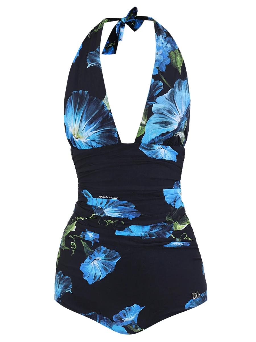 Купальник слитный с принтом