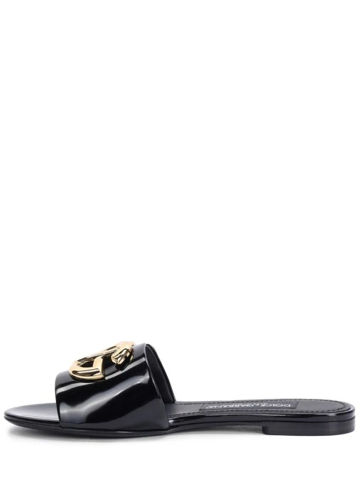 Шлепанцы кожаные DOLCE & GABBANA
