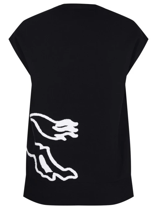 Жилет хлопковый с принтом BURBERRY