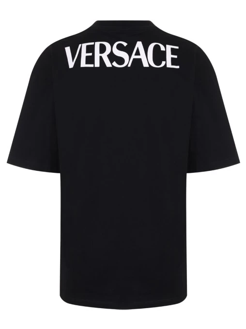 Футболка хлопковая с принтом VERSACE