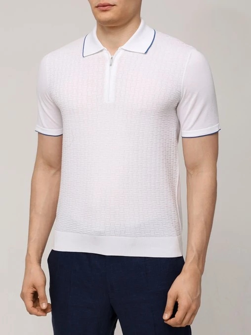 Поло хлопковое BERTOLO LUXURY MENSWEAR