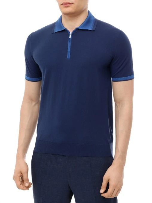 Поло хлопковое BERTOLO LUXURY MENSWEAR