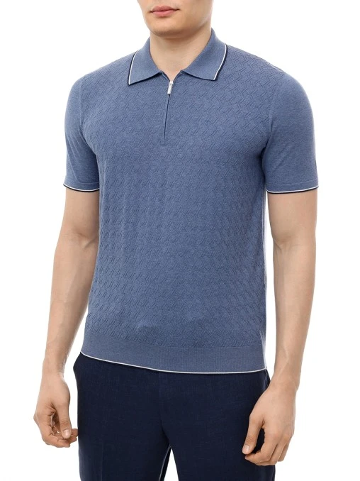 Поло хлопковое BERTOLO LUXURY MENSWEAR