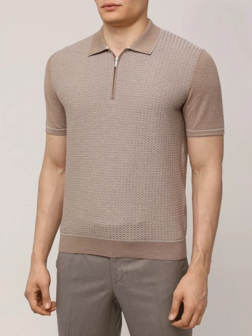 Поло хлопковое BERTOLO LUXURY MENSWEAR