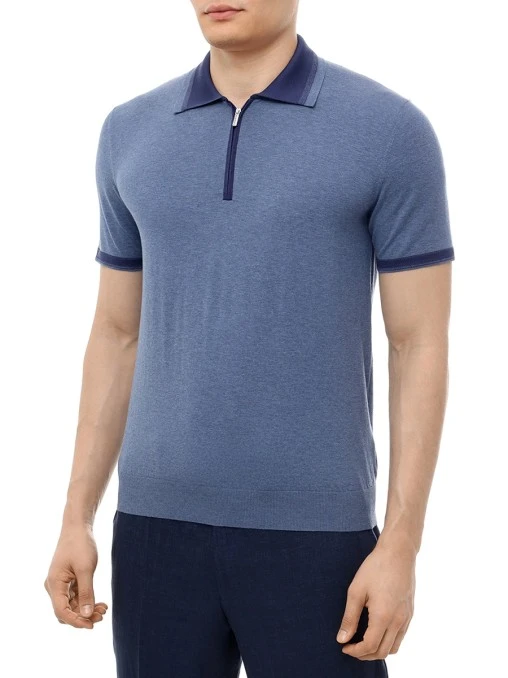 Поло хлопковое BERTOLO LUXURY MENSWEAR