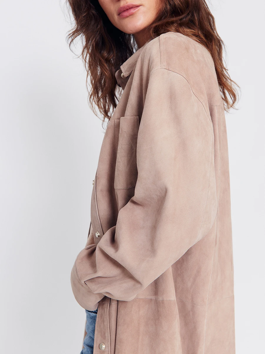 Рубашка замшевая