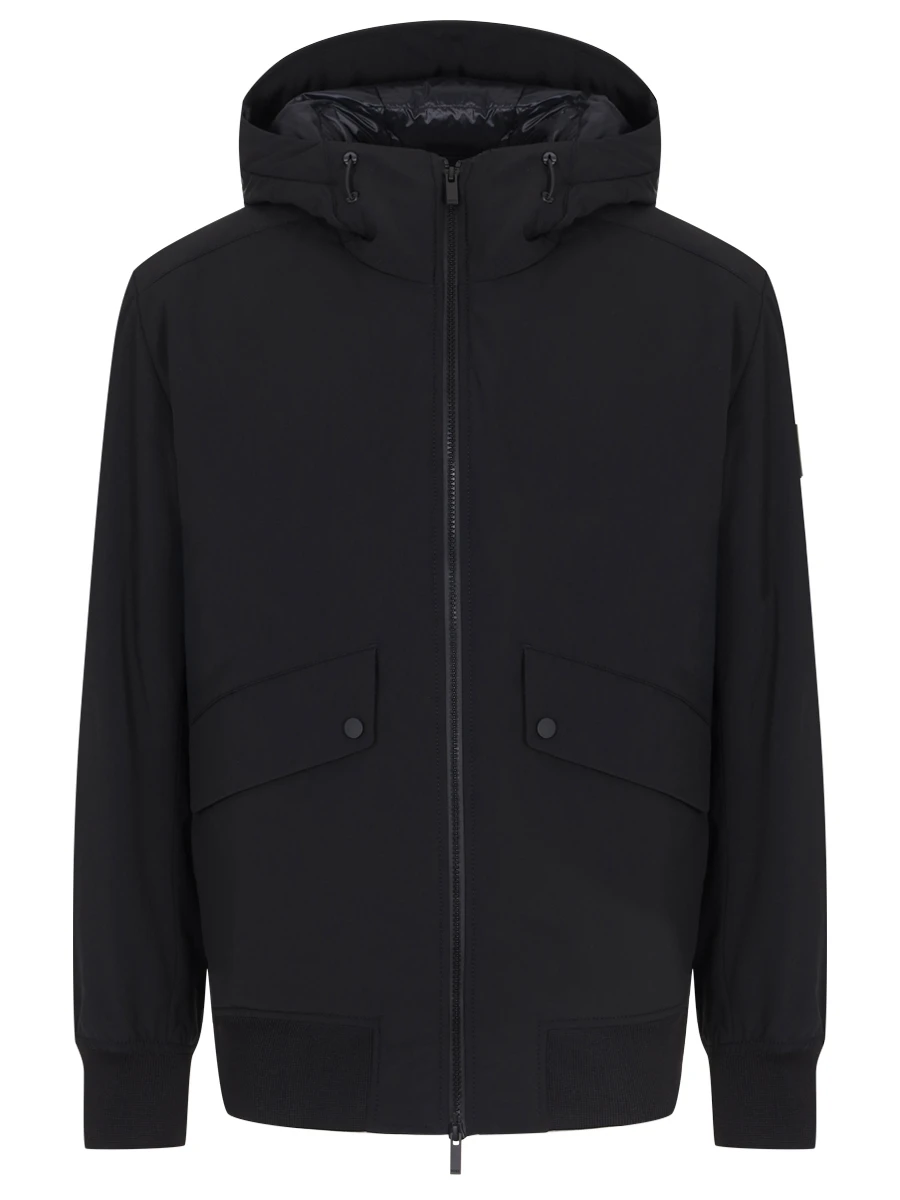 Пуховик однотонный