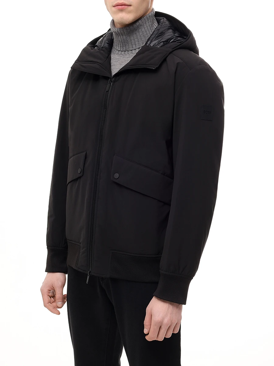 Пуховик однотонный