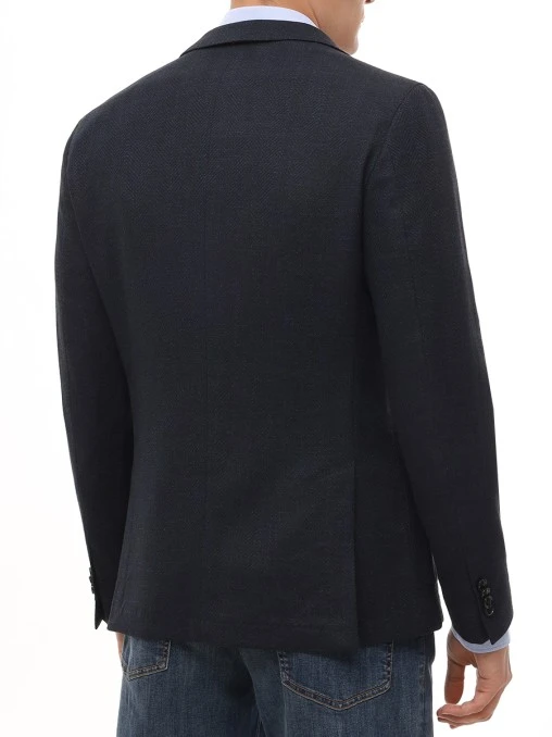 Пиджак Slim Fit из хлопка и вискозы BOSS