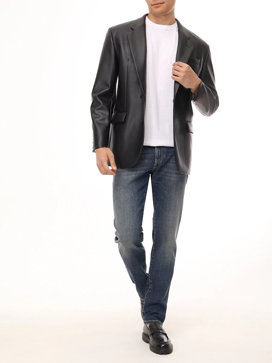 Пиджак из экокожи