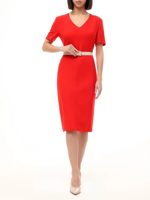 Платье-футляр из вискозы BOSS