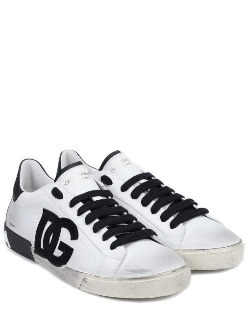 Кеды кожаные Portofino Vintage DOLCE & GABBANA