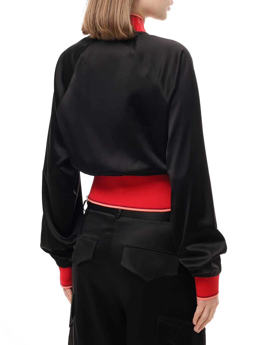 Бомбер атласный