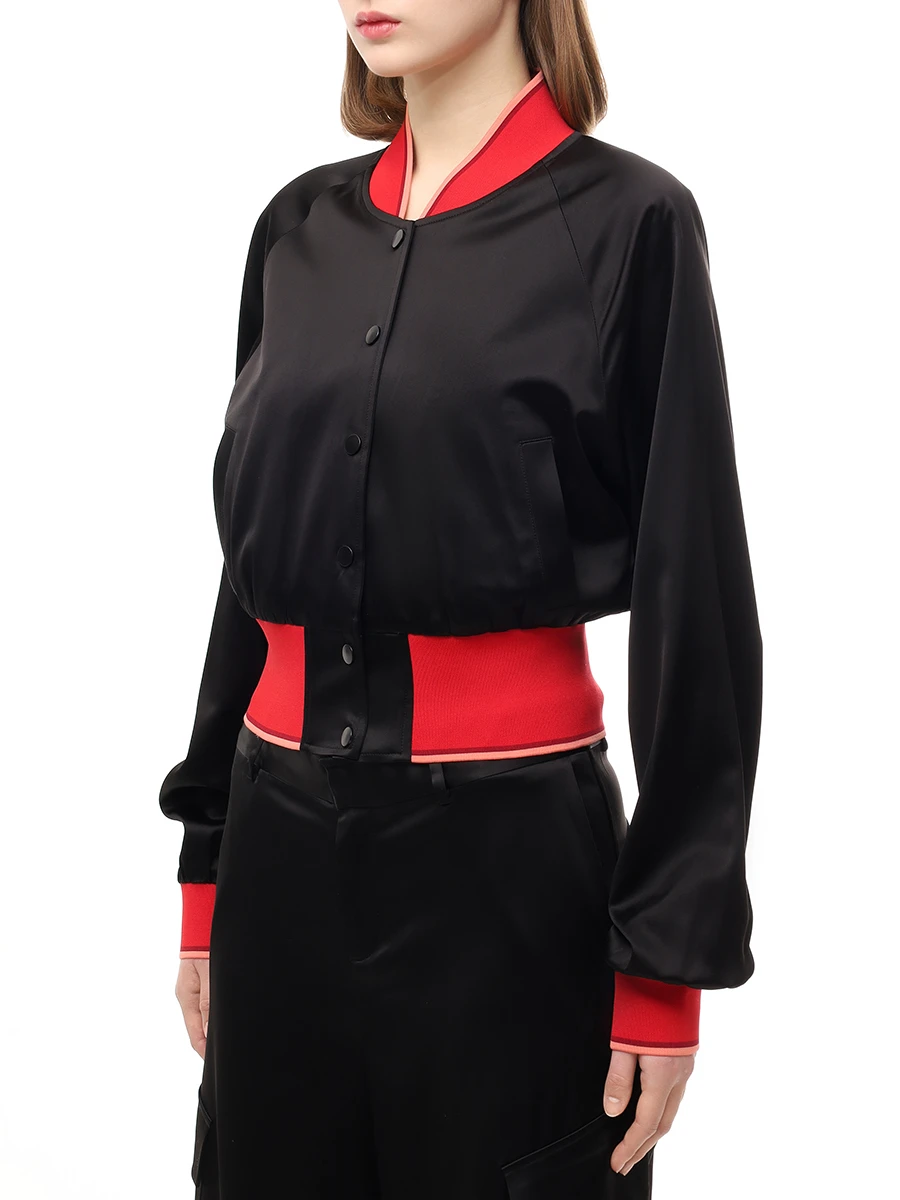 Бомбер атласный