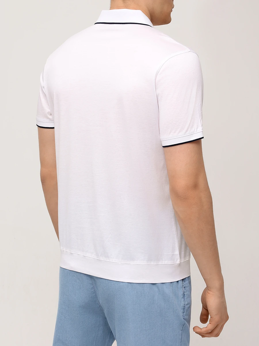 Поло из хлопка и шелка