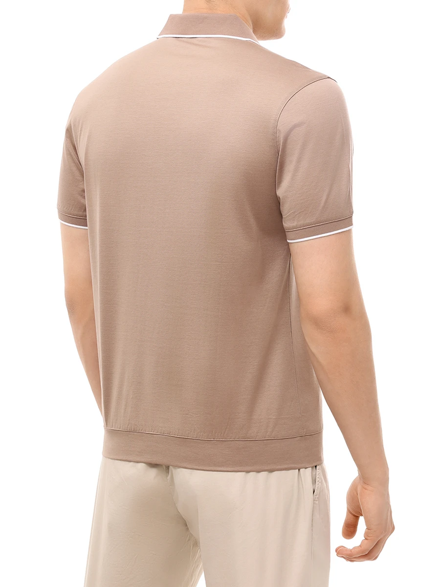 Поло из хлопка и шелка