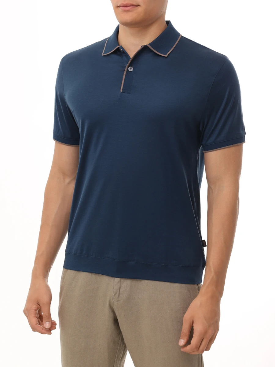 Поло из хлопка и шелка